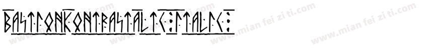 BastionKontrastAltC Italic字体转换